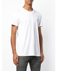 T-shirt à col rond brodé blanc Low Brand