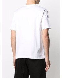 T-shirt à col rond brodé blanc Junya Watanabe MAN