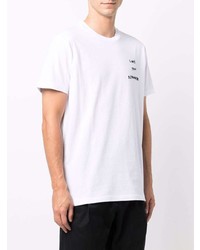 T-shirt à col rond brodé blanc DSQUARED2