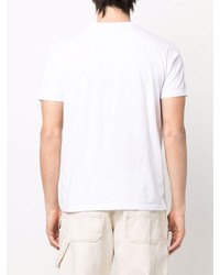 T-shirt à col rond brodé blanc Etro