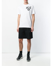 T-shirt à col rond brodé blanc McQ Alexander McQueen