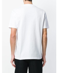 T-shirt à col rond brodé blanc McQ Alexander McQueen