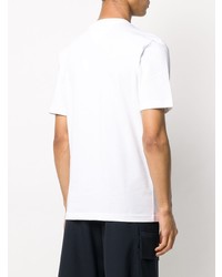 T-shirt à col rond brodé blanc Tommy Hilfiger