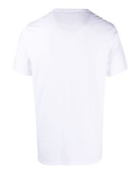 T-shirt à col rond brodé blanc Barbour