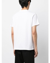 T-shirt à col rond brodé blanc A.P.C.