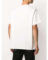 T-shirt à col rond brodé blanc 424