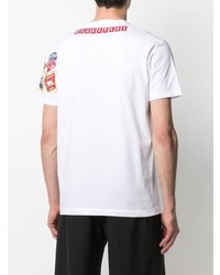 T-shirt à col rond brodé blanc DSQUARED2