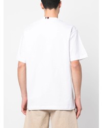 T-shirt à col rond brodé blanc Tommy Hilfiger