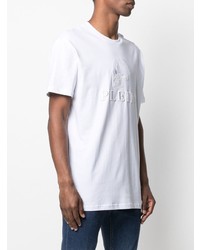 T-shirt à col rond brodé blanc Philipp Plein