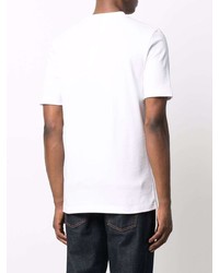 T-shirt à col rond brodé blanc Tommy Hilfiger