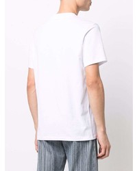 T-shirt à col rond brodé blanc Sandro