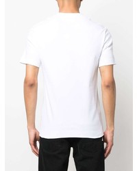 T-shirt à col rond brodé blanc Lacoste