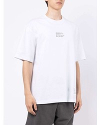 T-shirt à col rond brodé blanc Alpha Industries