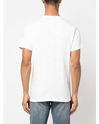 T-shirt à col rond brodé blanc rag & bone