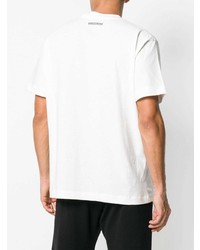 T-shirt à col rond brodé blanc Alexander Wang