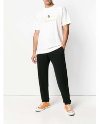 T-shirt à col rond brodé blanc Alexander Wang