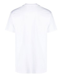 T-shirt à col rond brodé blanc Maison Labiche