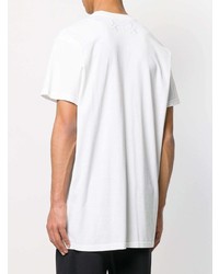 T-shirt à col rond brodé blanc Givenchy