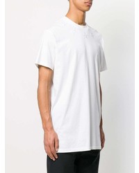 T-shirt à col rond brodé blanc Givenchy