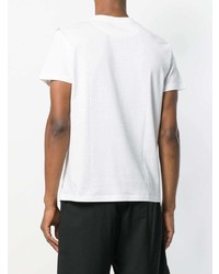 T-shirt à col rond brodé blanc Valentino