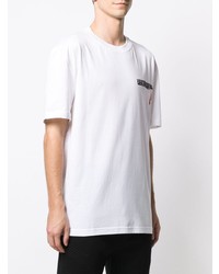 T-shirt à col rond brodé blanc Calvin Klein 205W39nyc