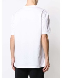 T-shirt à col rond brodé blanc Calvin Klein 205W39nyc