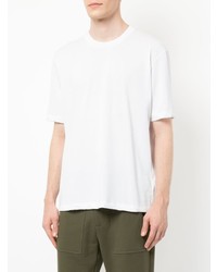 T-shirt à col rond brodé blanc CK Calvin Klein