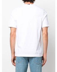 T-shirt à col rond brodé blanc Tommy Hilfiger