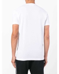 T-shirt à col rond brodé blanc DSQUARED2