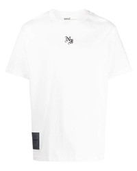 T-shirt à col rond brodé blanc Izzue