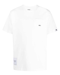 T-shirt à col rond brodé blanc Izzue