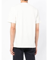 T-shirt à col rond brodé blanc Norse Projects