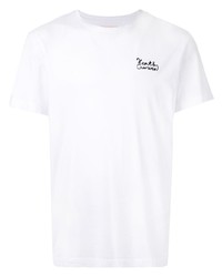 T-shirt à col rond brodé blanc Kent & Curwen
