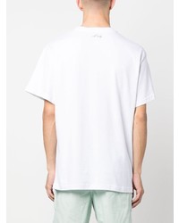 T-shirt à col rond brodé blanc MOUTY
