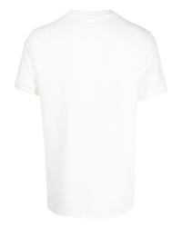 T-shirt à col rond brodé blanc Fred Perry