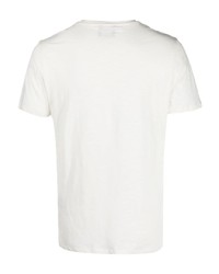 T-shirt à col rond brodé blanc Peuterey