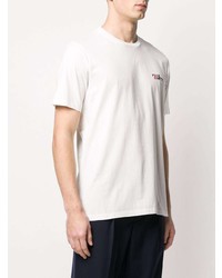 T-shirt à col rond brodé blanc Paul Smith