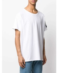 T-shirt à col rond brodé blanc Greg Lauren X Paul & Shark