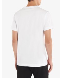 T-shirt à col rond brodé blanc Giuseppe Zanotti