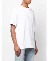 T-shirt à col rond brodé blanc Kenzo