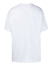 T-shirt à col rond brodé blanc Tommy Jeans