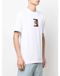 T-shirt à col rond brodé blanc Tommy Hilfiger