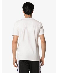 T-shirt à col rond brodé blanc MAISON KITSUNÉ