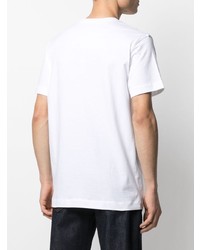 T-shirt à col rond brodé blanc Calvin Klein Jeans