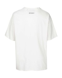 T-shirt à col rond brodé blanc Mostly Heard Rarely Seen