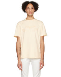 T-shirt à col rond brodé blanc MAISON KITSUNÉ