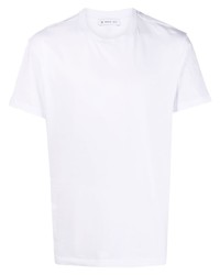 T-shirt à col rond brodé blanc Manuel Ritz
