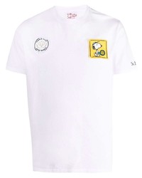 T-shirt à col rond brodé blanc MC2 Saint Barth