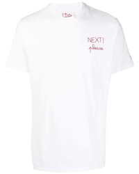 T-shirt à col rond brodé blanc MC2 Saint Barth