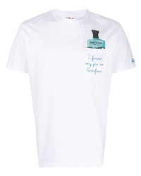 T-shirt à col rond brodé blanc MC2 Saint Barth